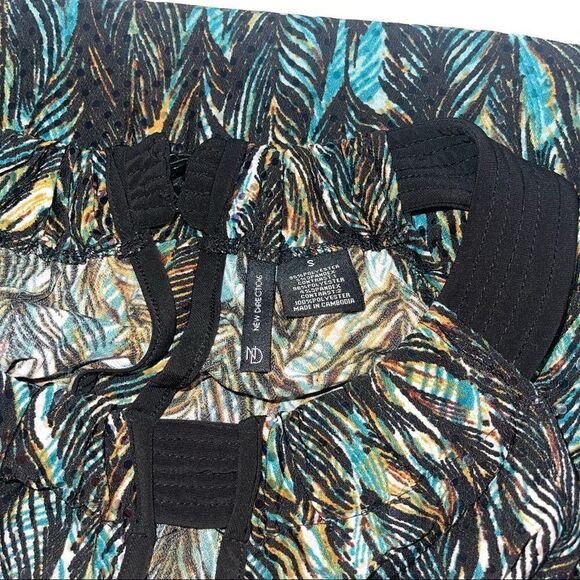 New Directions Teal, Gold & Black Keyhole Tank Top - Size Small - Picture 6 of 7